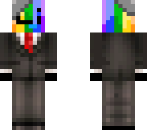 rainbow blob in suit