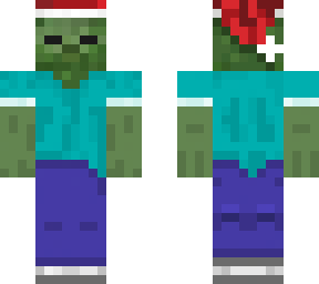 zombie with christmas hat