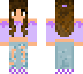 brown hair purple girl