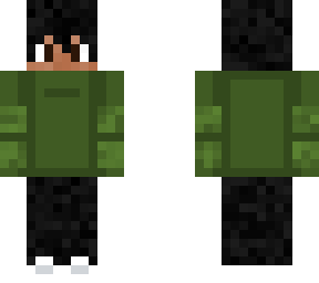 green sweater