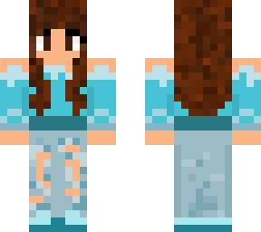 pale blue skin girl/unisex