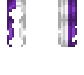 purple and white split dye hair template