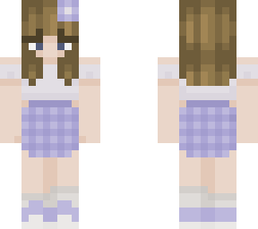 purple plaid skirt