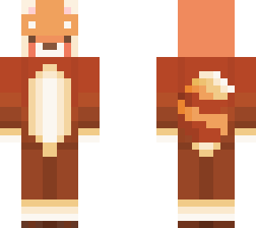 red panda with white