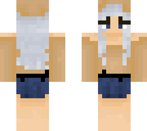 basic girl skin, with light blue hair