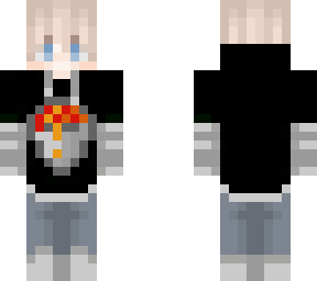 blonde boy with lava bucket hoodie