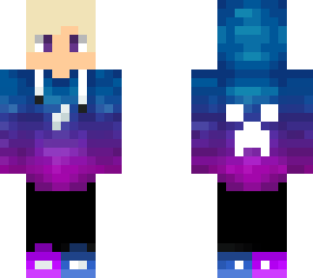blue & purple creeper hoodie (blonde hair) 3.0