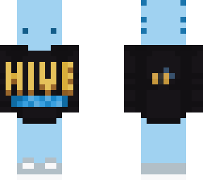 blue axolotl in hive hoodie