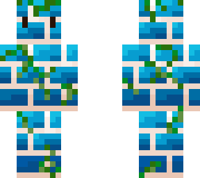 mossy blue bricks