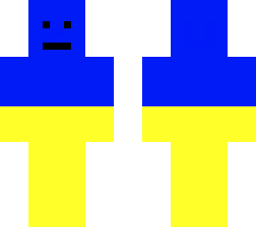 ukraine flag with a face