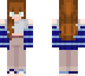 blue check girl