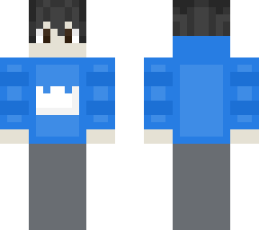 blue sweater w/ crown logo