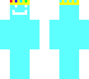 cyan blob with crown
