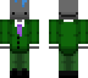 green suit