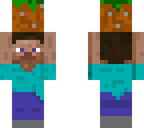 steve holding grass