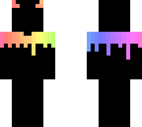 black rainbow drip