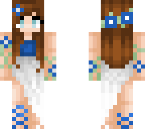 blue flower girl