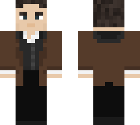 brown suit