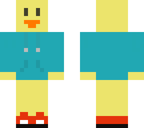 duck with hoodie and sneakers