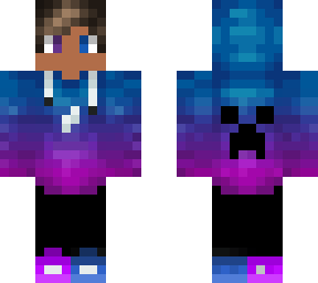 purple and blue boy in a spark hoodie