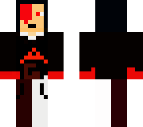 red hair black hoodie covered 1 eye