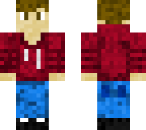 a teenager with a red hoodie