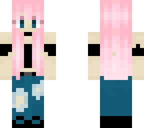 aesthetic pink hair girl kawaii cute