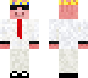 agent porky in a white suit