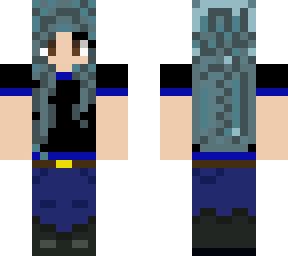 blue haired girl