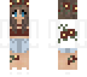 flowery hippie vibes girl skin