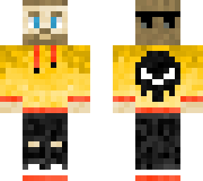 goes orange&red gafas (+skull back)