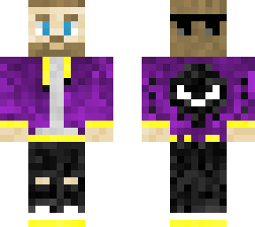 goes purple&yellow gafas (skull back + sudadera abierta)