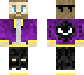 goes purple&yellow gafas (skull back + sudadera abierta)