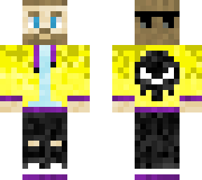 goes yellow&purple gafas (skull back + sudadera abierta)