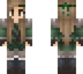 green medieval huntress