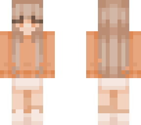 orange aesthetic girl