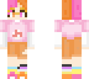 orange and pink candy elf mushroom babe with glasses