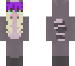 purple / blonde hair racoon girl