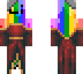rainbow blob in dress