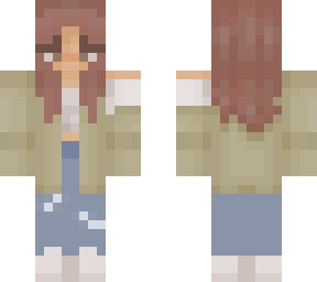 sage green sweater girl