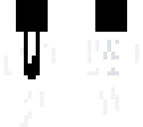 black blob in white suit
