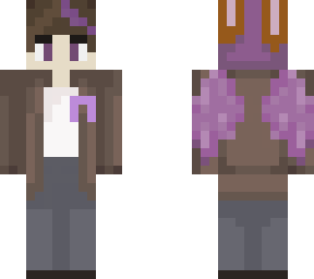 human with purple wings