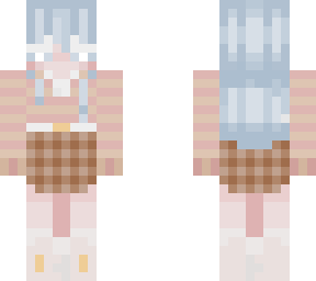 preppy girl with blue hair