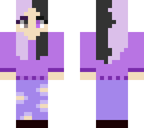purple and black haired girl