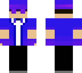 purple suit with glasses