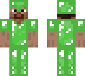steve in emrald armor