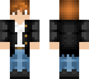 teen boy with jacket and jeans