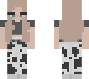 aesthetic girl cow print jeans and tops