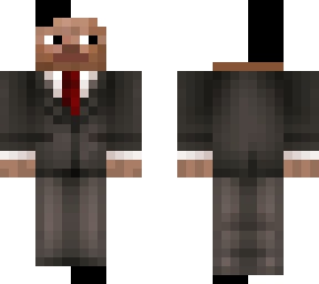 black and white hair steve in suit with black and white shoes