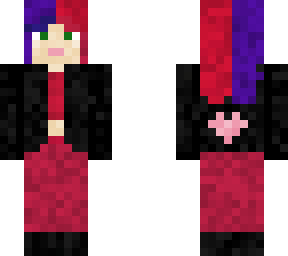 girl with purple and red hair